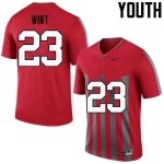 NCAA Ohio State Buckeyes Youth #23 Jahsen Wint Throwback Nike Football College Jersey BTD8345QF